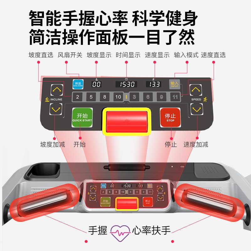 捷瑞特（JOROTO）美国品牌跑步机家庭用 减震跑步机 健身房专业运动健身器材xt300 经典版本