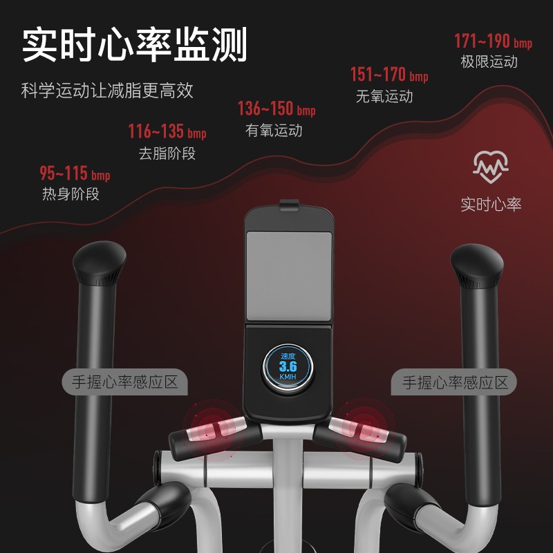 捷瑞特（JOROTO） 美国品牌椭圆机家用太空漫步机商用椭圆仪运动健身器材MF40 商用级前驱双轨