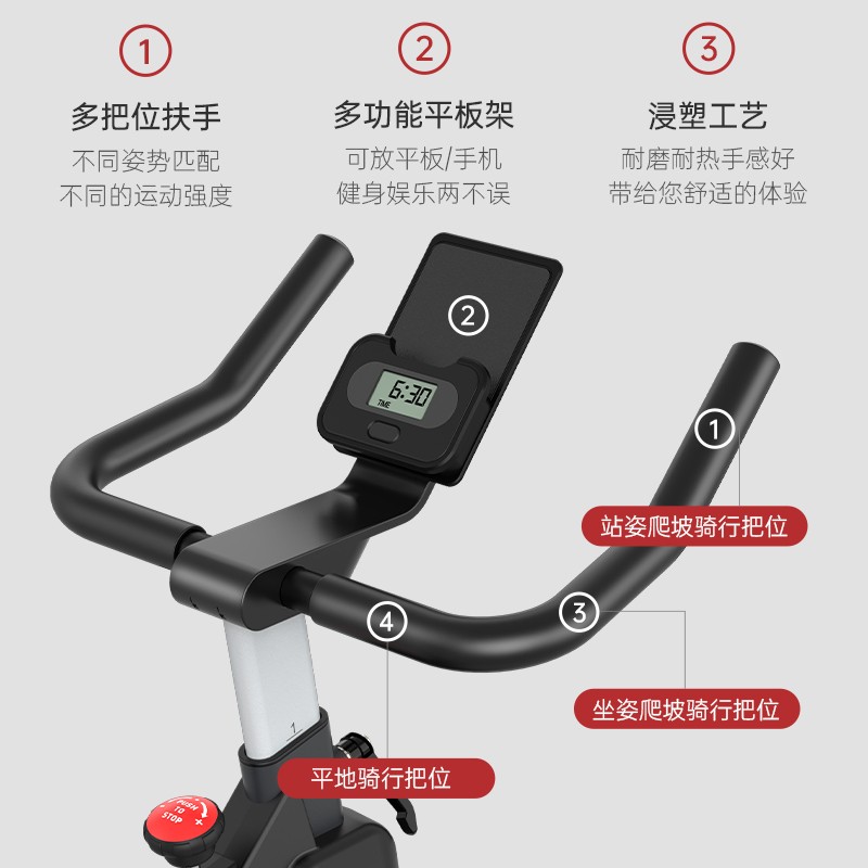 捷瑞特（JOROTO）美国品牌动感单车家用磁控静音智能运动健身器材室内自行车S30 手动调阻/无需插电