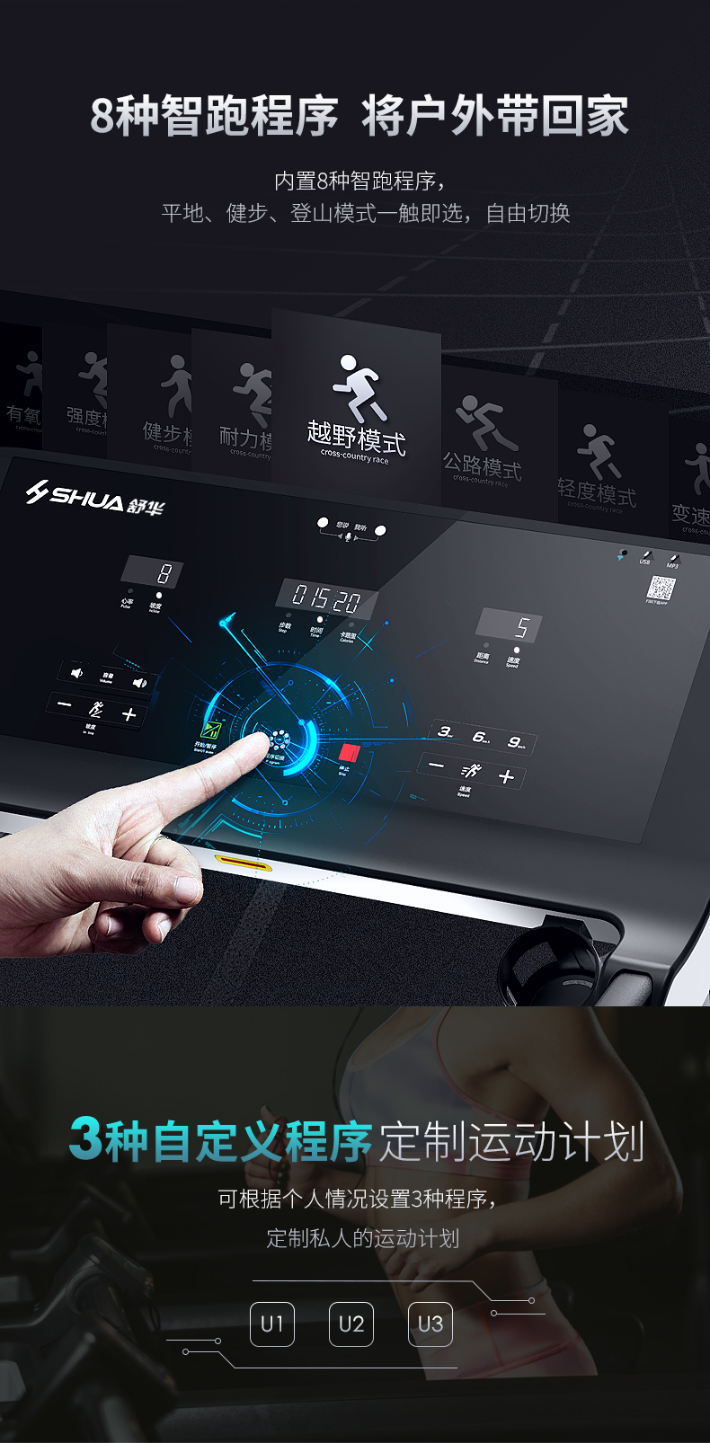 阿里智能舒华跑步机家用款可折叠超静音减震室内健身器械SH-3900(图20)