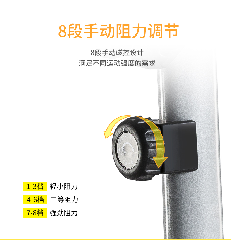 SHUA舒华健身车立式磁控磁阻健身单车家用室内静音脚踏车SH-833(图8)