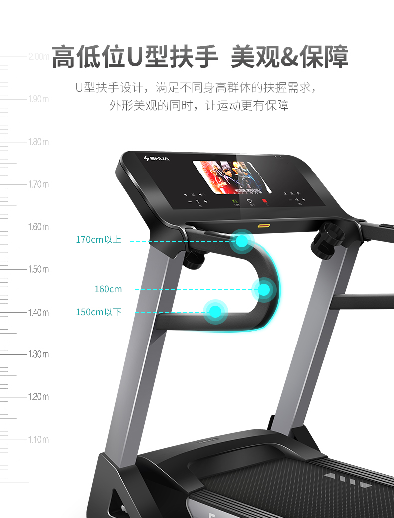 阿里智能舒华跑步机家用款室内小型超静音可折叠减震多功能3900CF(图21)