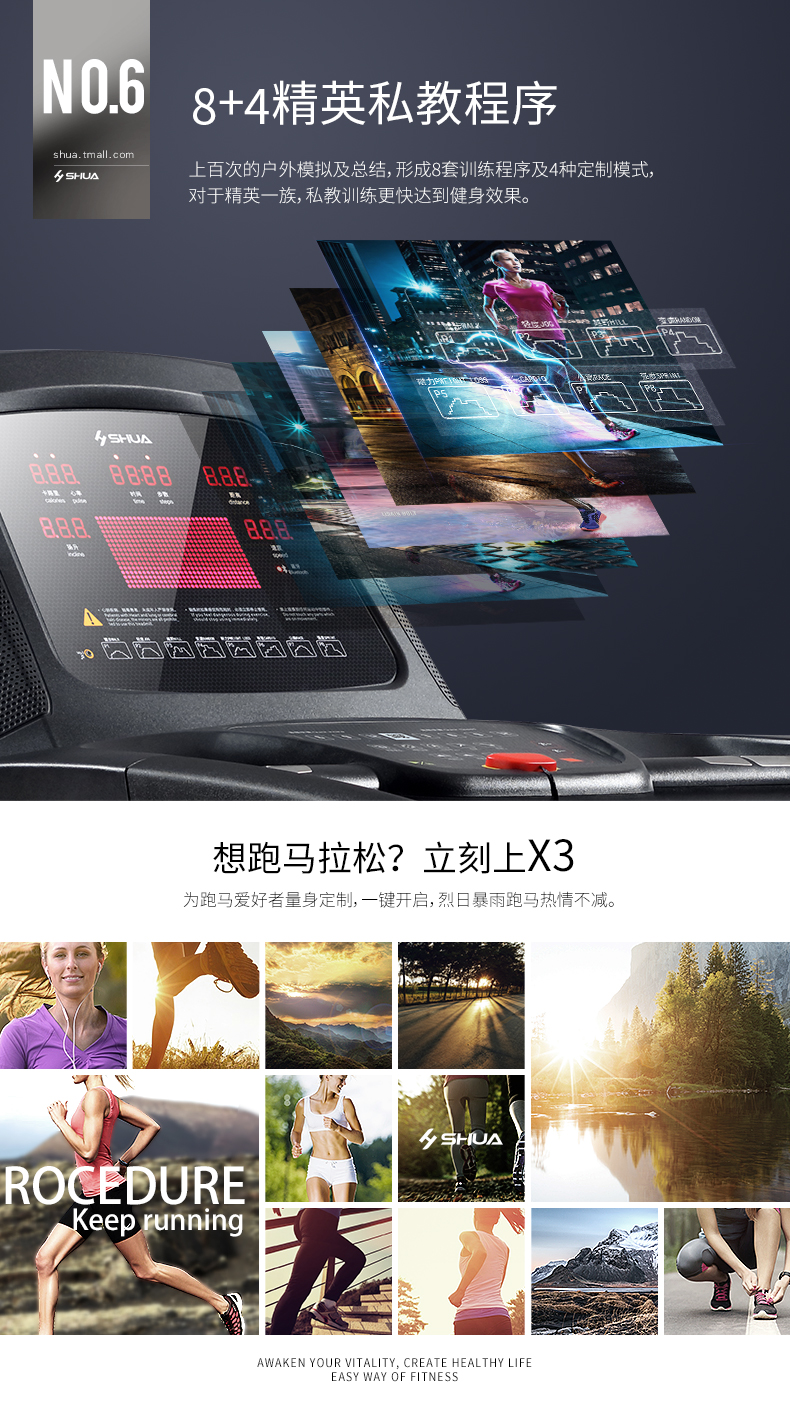 舒华X3健身房专用大型走步机家用款超静音运动可折叠减震跑步机(图14)