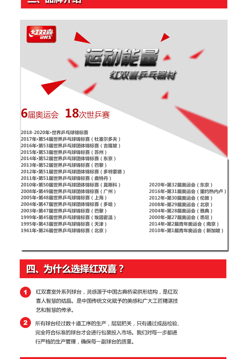DHS-红双喜室外乒乓球台双拱彩虹防水防嗮乒乓球桌户外标准球台(图5)