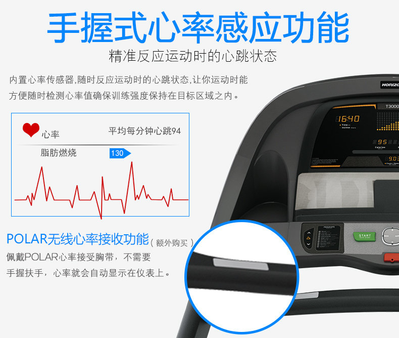 乔山（JOHNSON） 美国乔山跑步机 家用静音折叠运动健身器材T3000 实体同款(图6)
