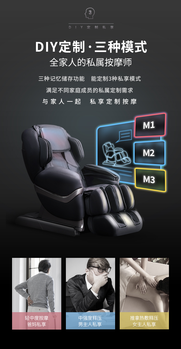 艾力斯特（Irest）按摩椅家用全身太空舱免安装 SL-A90-2 珍珠黑(图6)