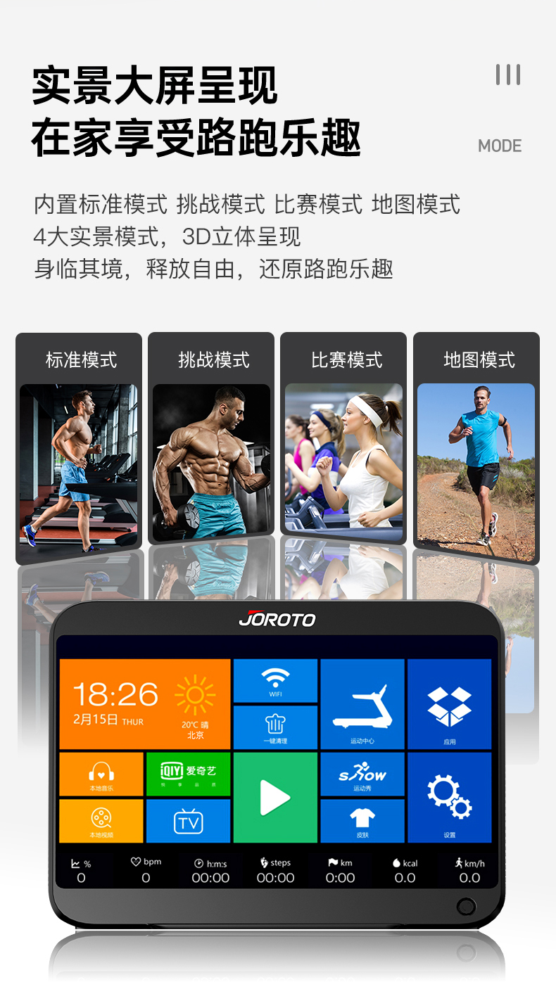 捷瑞特（JOROTO）美国品牌跑步机家庭用 减震跑步机 健身房专业运动健身器材xt300 经典版本(图18)