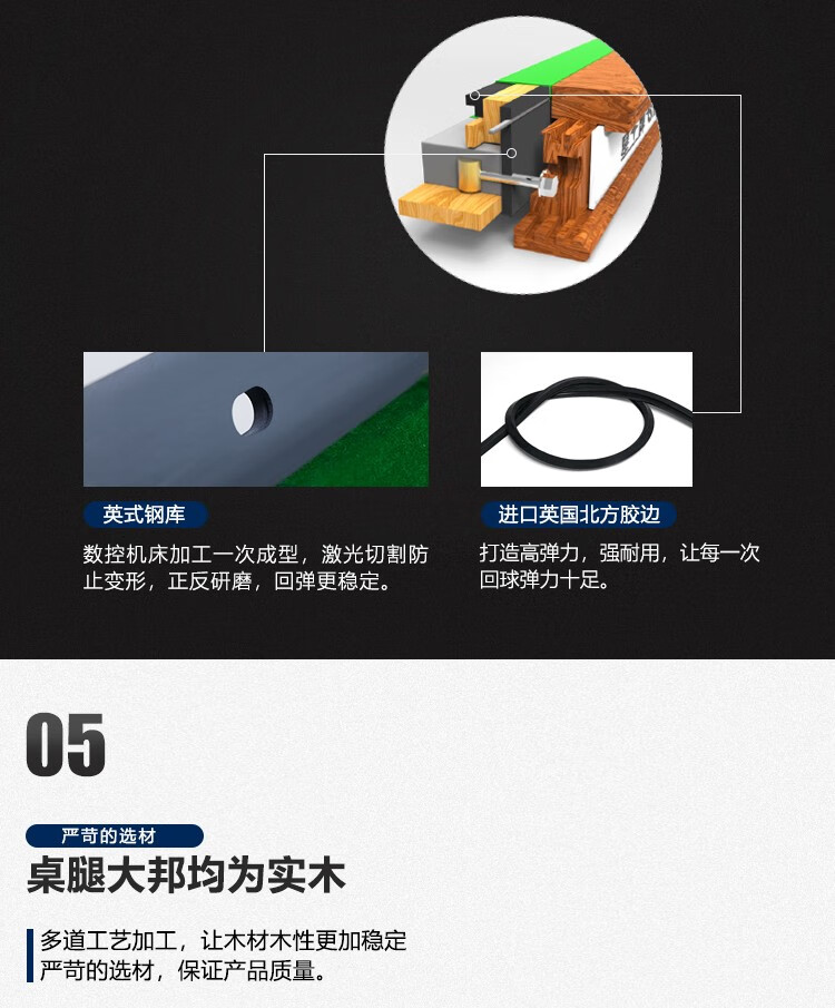 星牌（XING PAI）斯诺克台球桌标准英式桌球台家用台球桌球厅球房俱乐部XW106-12S(图7)