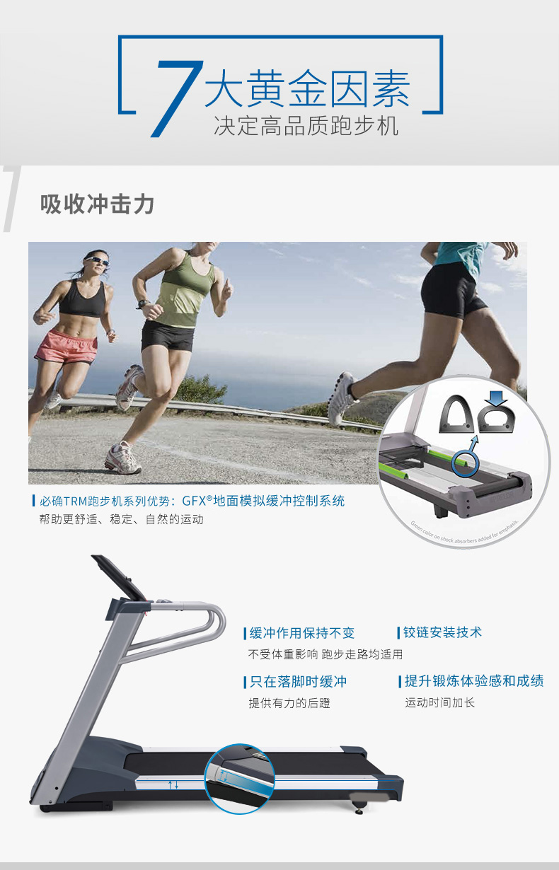 Precor必确TRM9.27跑步机静音健身器材多功能家用主图(图6)