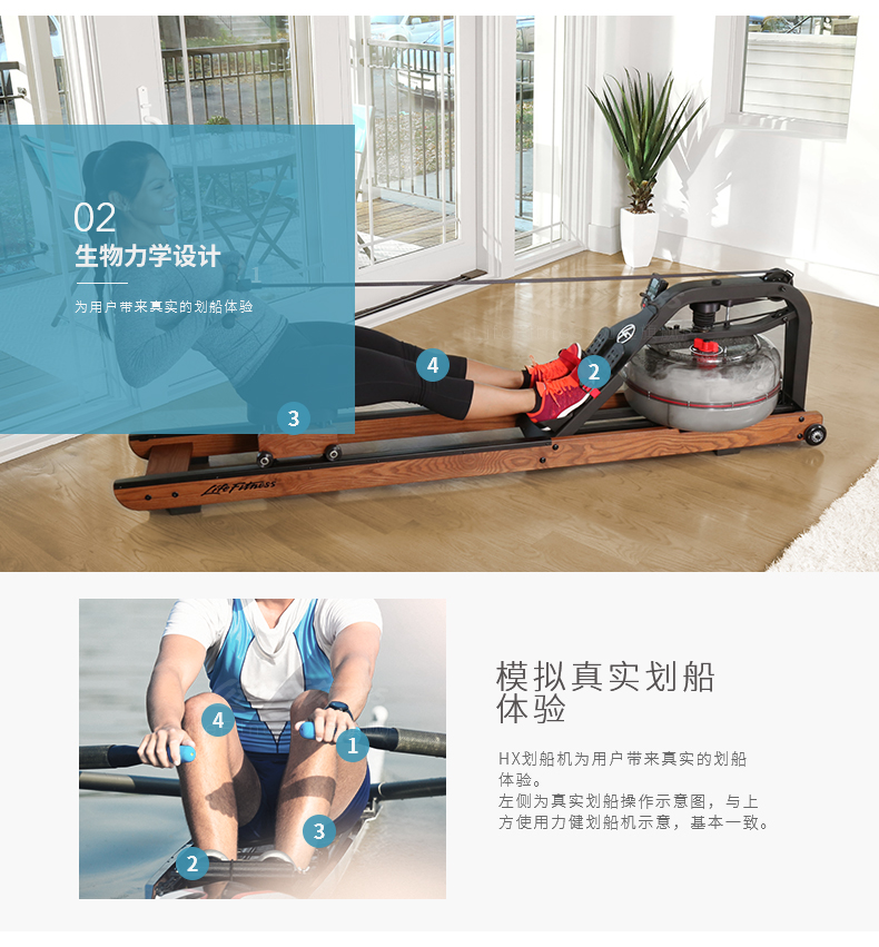 2-191021160000437.jpg LifeFitness-力健进口划船机家用纸牌屋水阻划船器健身器材划艇划桨机 HX(图4)