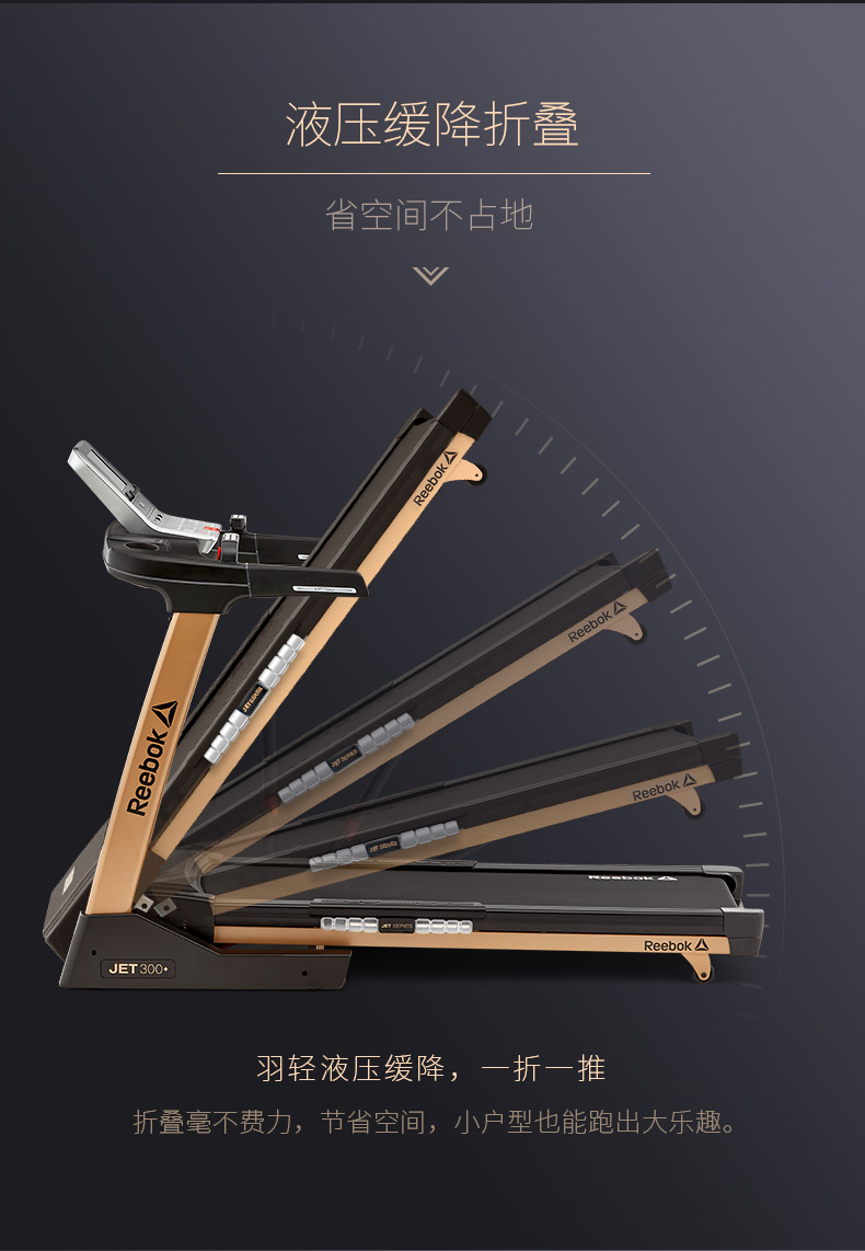 2-191022151A4L6.jpg Reebok-锐步 JET300+跑步机家用款智能静音折叠健身房健身器材(图14)
