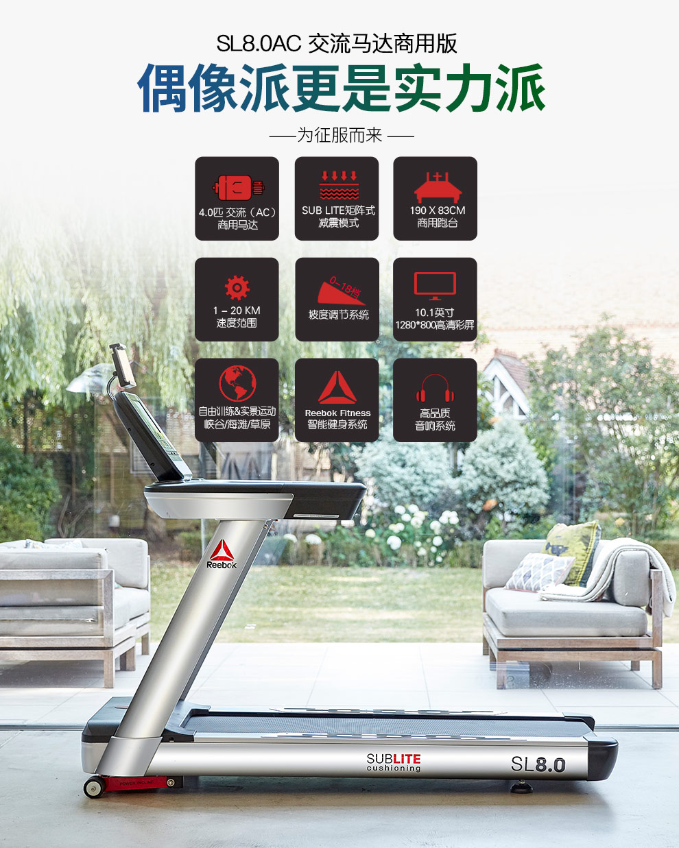 2-19102215333M54.jpg Reebok-锐步SL8.0商用跑步机豪华智能静音健身房健身器材(图3)