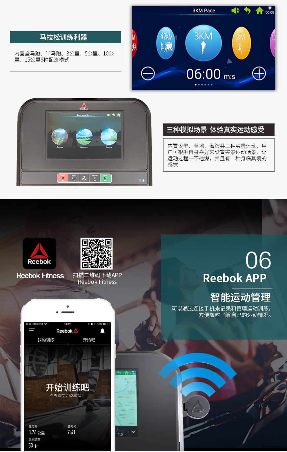 2-19102215333N62.jpg Reebok-锐步SL8.0商用跑步机豪华智能静音健身房健身器材(图8)