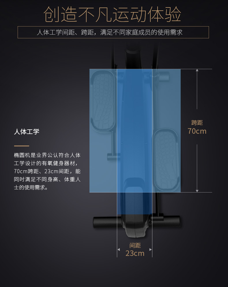2-19102216004L57.jpg Reebok-锐步 ZJET460椭圆机家用健身器材静音室内小型太空漫步机(图5)