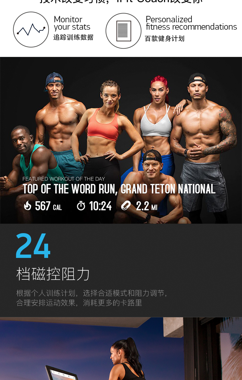 2-19112G013224Y.jpg 美国ICON爱康豪华家用燃脂健身动感单车室内静音磁控轻商用款S22i(图7)