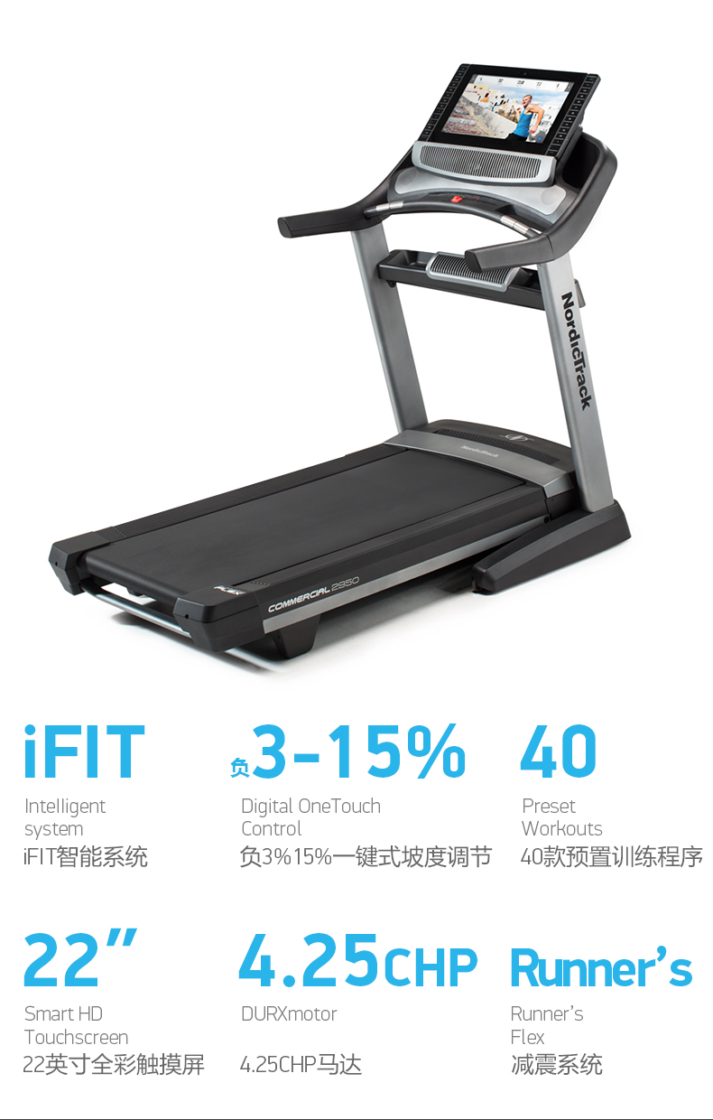 2-19112G13334L7.jpg 美国icon爱康家用静音减震大型商用跑步机室内运动折叠燃脂机2950(图4)