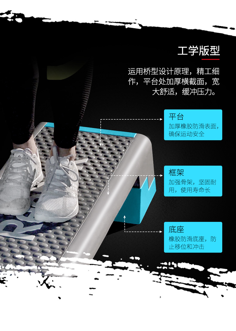 2-19112G20155P4.jpg Reebok-锐步 RAP-11150BL 女子跳操踏板健身房韵律踏板有氧家用款(图7)