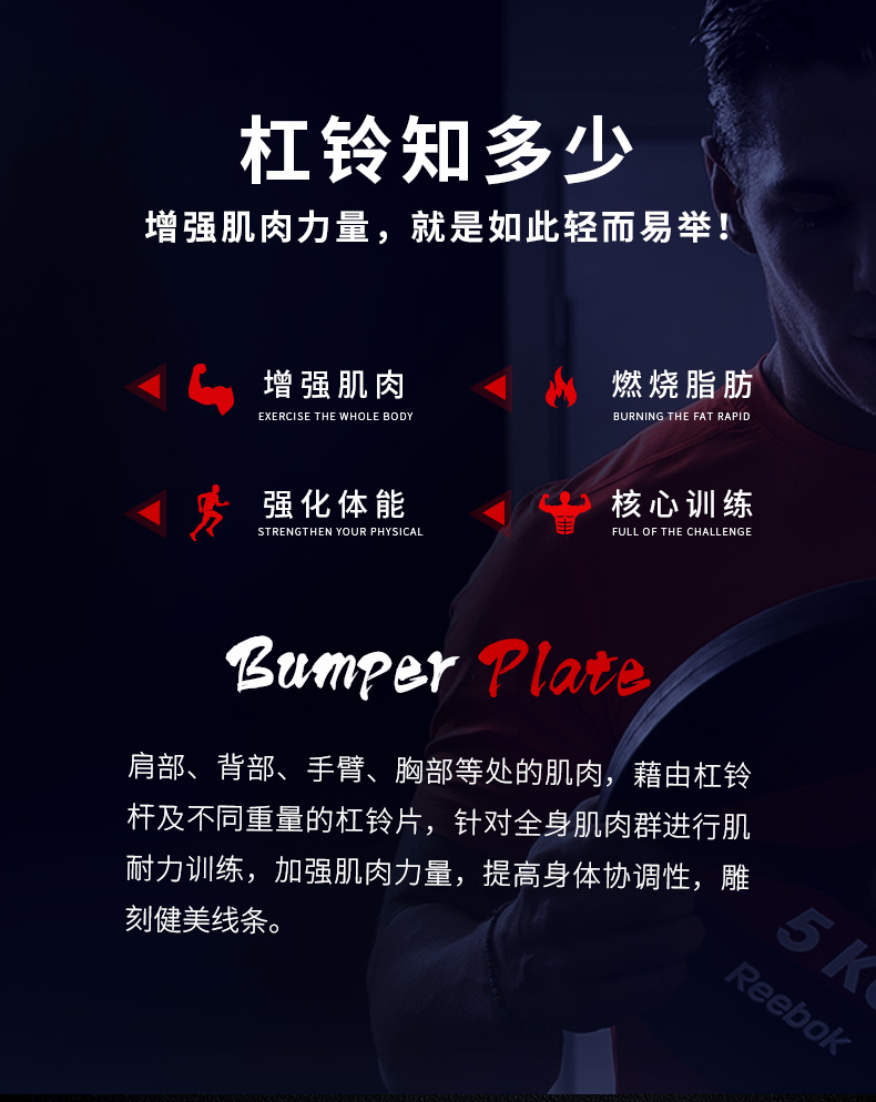 2-19112G35035243.jpg reebok-锐步 RSWT-13100杠铃片 商用健身器材 Cross Fit(图3)
