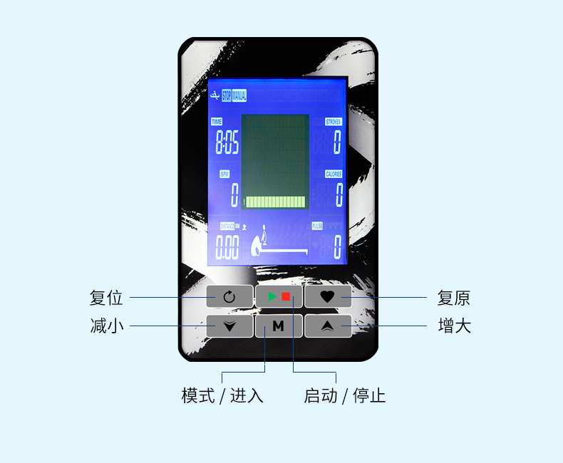 2-19112G45323b6.jpg Reebok-锐步 划船器电磁控家用智能静音折叠纸牌屋阻力健身房器材(图15)