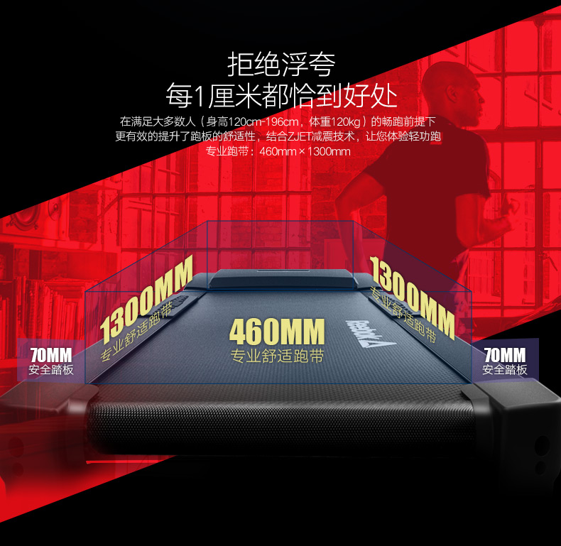 2-19112G54300264.jpg Reebok-锐步ZJET460跑步机家用款超静音折叠健身房器材(图18)