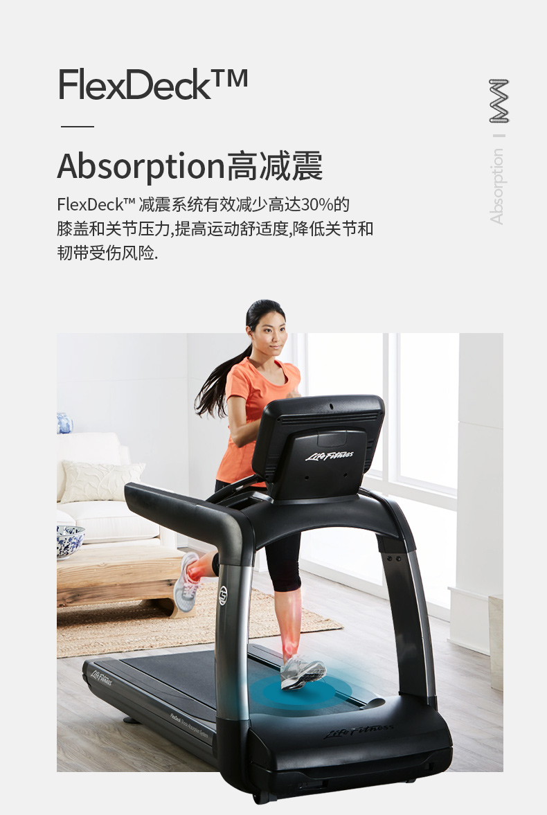 2-19112Q612331I.jpg LifeFitness-力健美国原装进口跑步机家用款多功能减震静音白金俱乐部跑步机(图10)