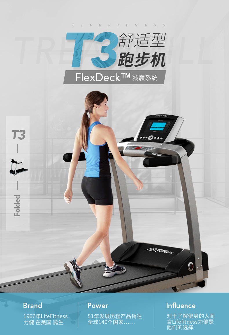 2-19112QAP1R2.jpg LifeFitness-力健进口跑步机健身器材家用多功能减震 T3-GC(图1)